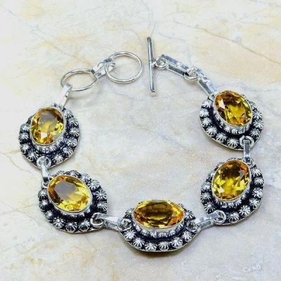 Ct 0245c bracelet citrine doree lemon citron argent 925 bijoux achat vente