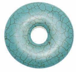 Ptq 017b donut 35mm perle turquoise howlite reconstituee 1
