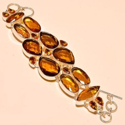 Tpz 170c bracelet topaze orange bijou renaissance grand siecle argent 925 vente achat