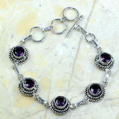Am 1134b bracelet 1900 belle epoque amethyste violette pourpre bijou achat vente argent 925