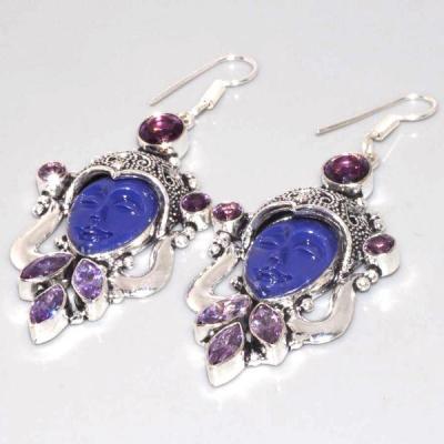 Am 1335c boucles pendants oreilles bouddha amethyste violet 1900 achat vente argent 925