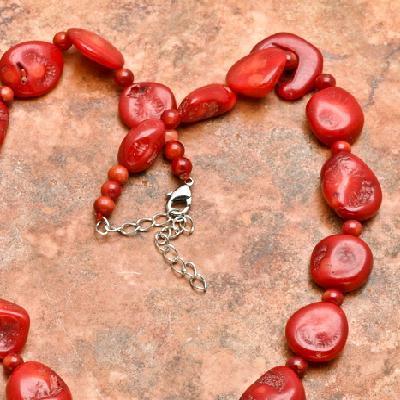 Cr 4789a collier parure sautoir corail rouge 54gr achat vente bijoux ethniques