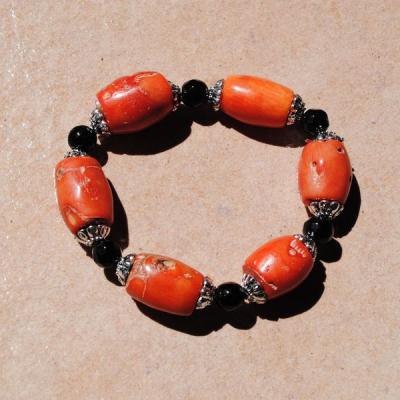 Cr 9698 2 bracelet corail rouge achat vente bijoux ethniques