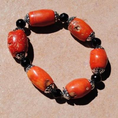 Cr 9698 3 bracelet corail rouge achat vente bijoux ethniques