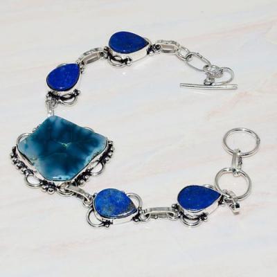 Lpc 271b bracelet lapis lazuli agate solar egyptien afghan bijou argent 925 achat vente