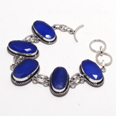 Sa 9390c bracelet 5 saphir ovales bleu 24gr achat vente bijou ethnique argent 925