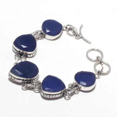 Sa 9401b bracelet 5 saphir coeurs bleu 24gr achat vente bijou ethnique argent 925