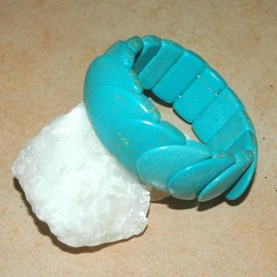 Tqr 015a bracelet turquoise woolite bijou ethnique achat vente